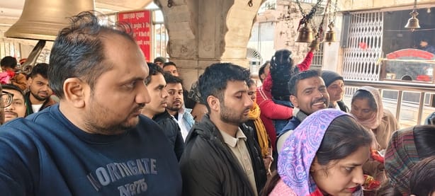 Devotees flocked to Jwalamukhi, with 8,000 visiting on Saturday.