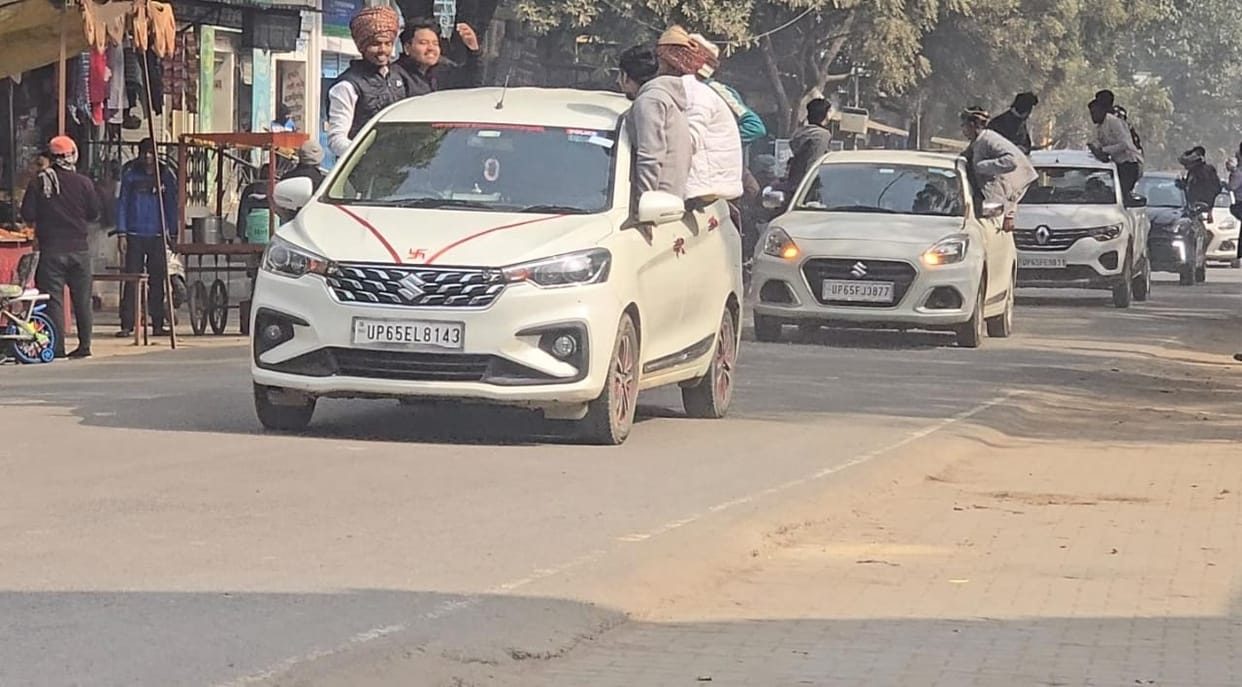 Video of stunt by taking out procession from car goes viral