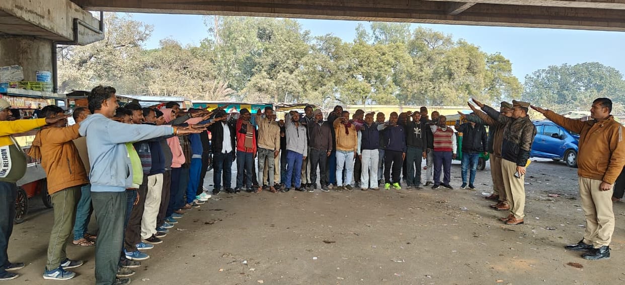 The message of safe traffic was given to the public through rally and dialogue