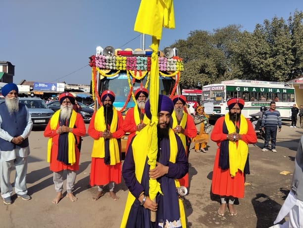 Nagar Kirtan taken out in Nagarota Surian