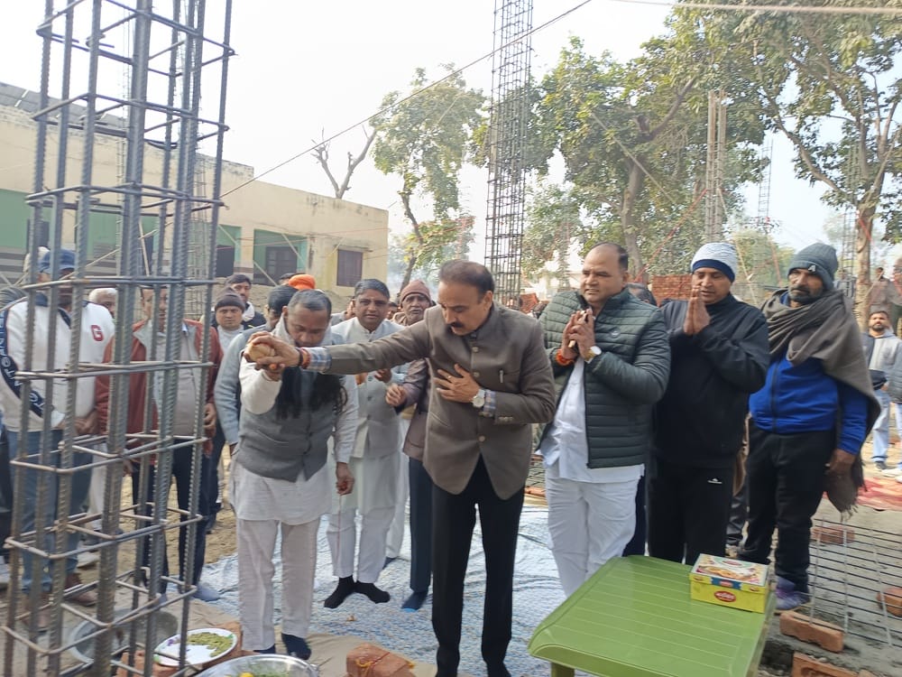 MLA laid the foundation stone of the secretariat in Moonak.