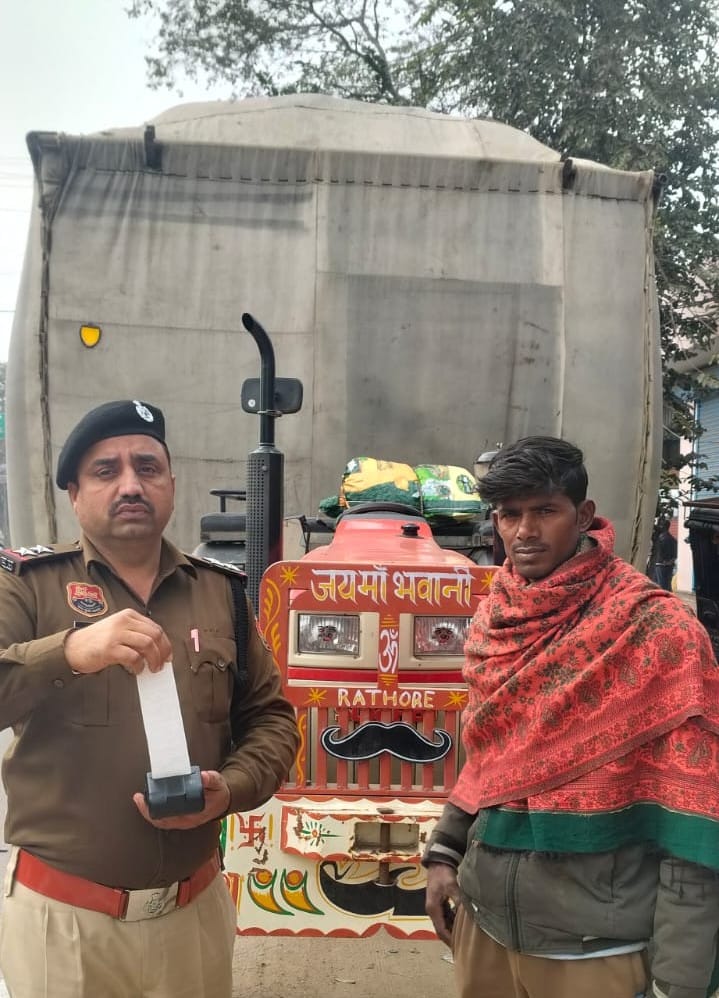 In two days, the traffic police issued challans to more than 200 vehicles.
