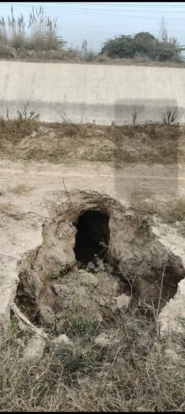 Cracks in the walls of the 500 crore Aavardhan Canal, hollow tracks