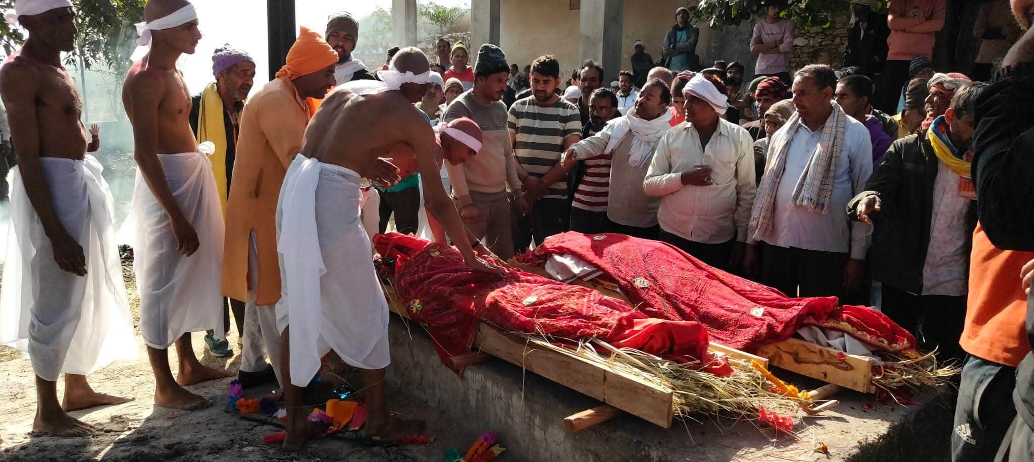 भूदोली में देवरानी-जेठानी का अंतिम संस्कार एक साथ