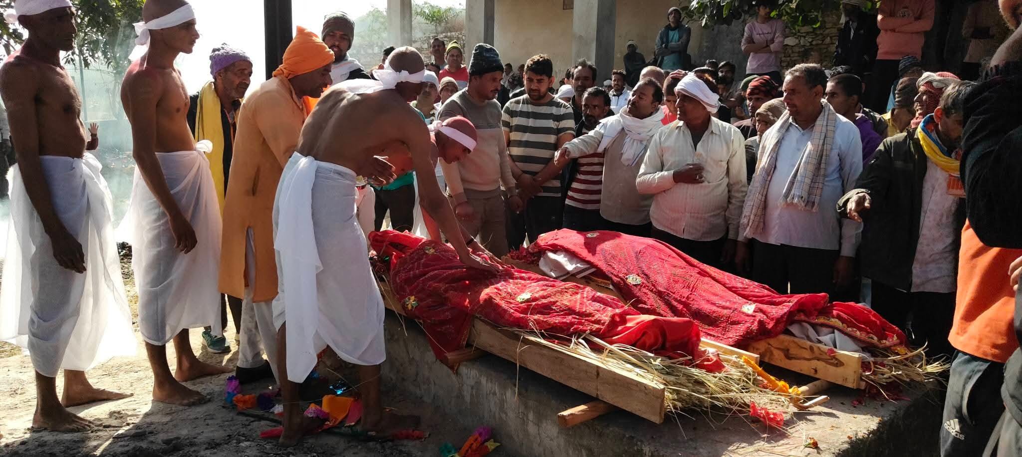 भूदोली में देवरानी-जेठानी का अंतिम संस्कार एक साथ