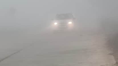Speed halted due to dense fog, visibility reduced to 10 meters