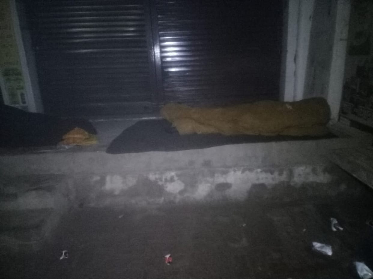 The night shelter on the second floor is running at God's mercy