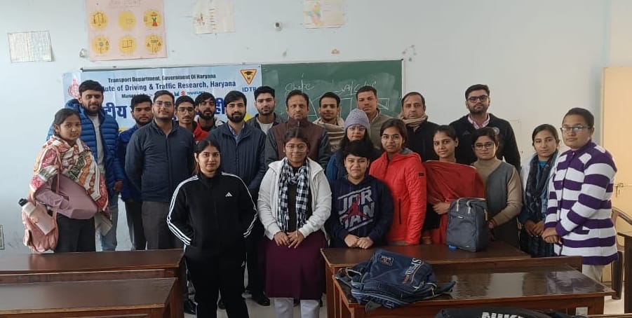 Students were made aware of road safety.