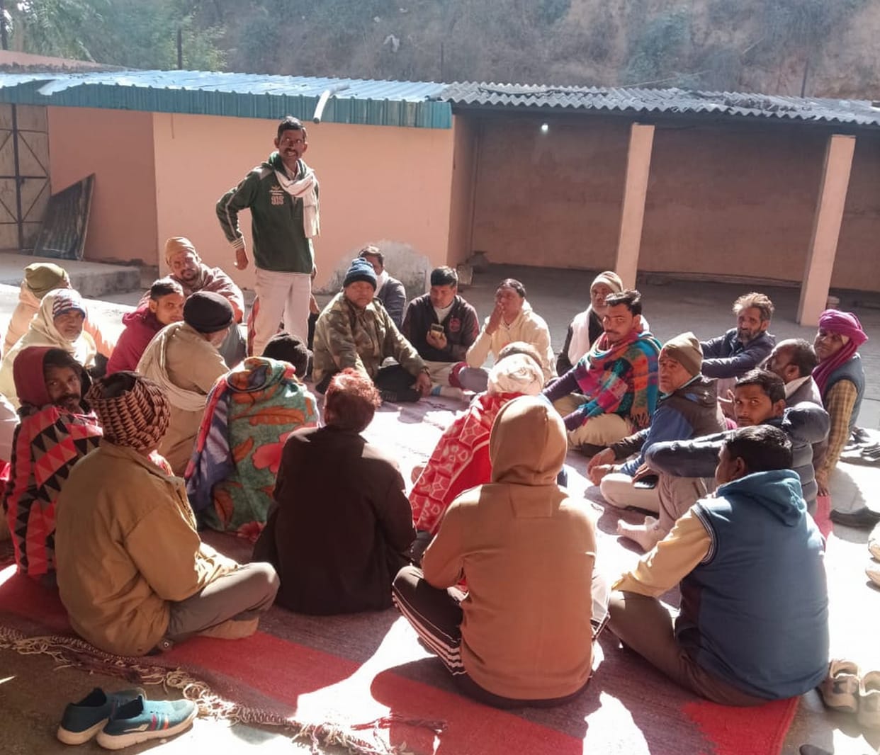 Discussions were held regarding the demands of rural sanitation workers.