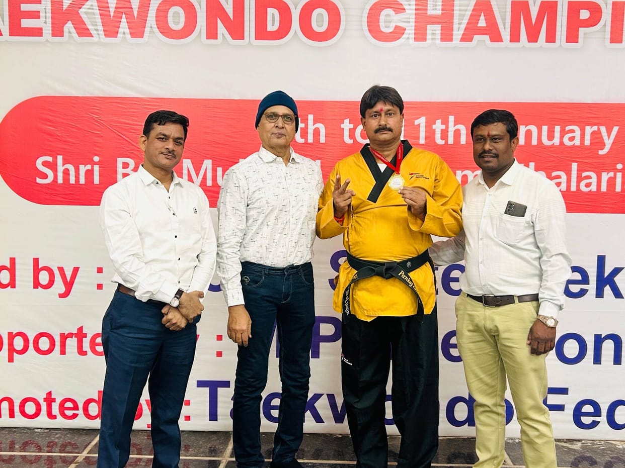 Pankaj won gold for the state in the National Taekwondo