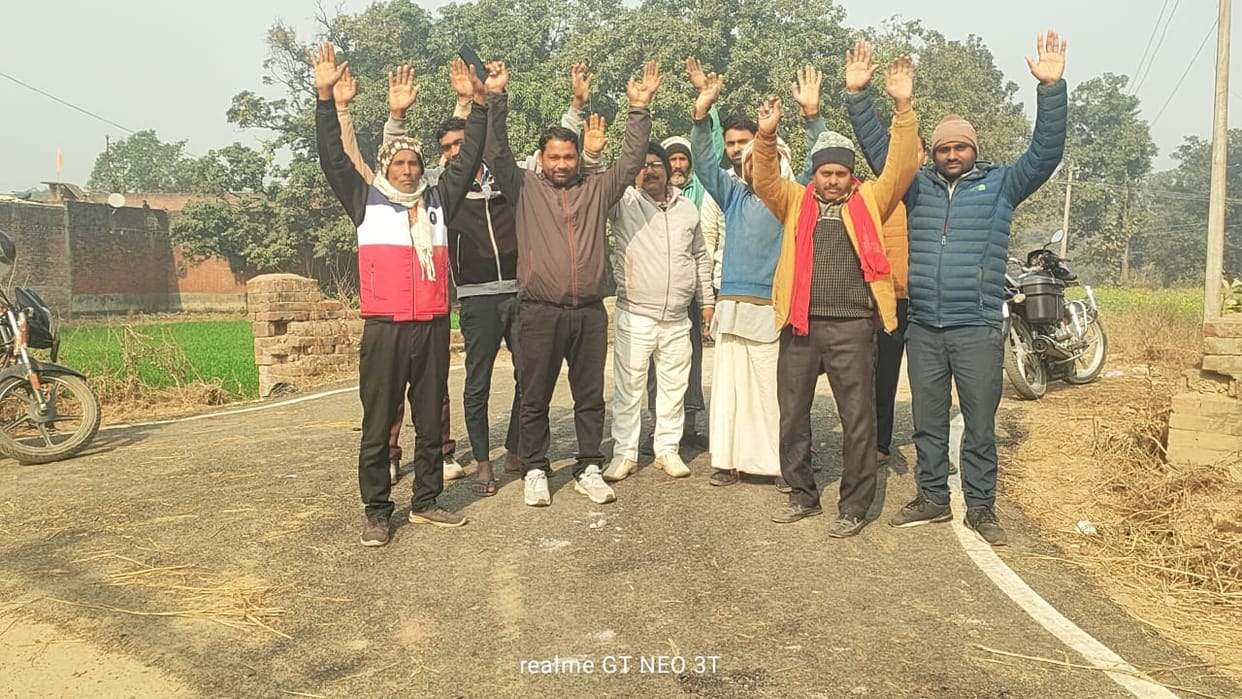 The road started to crumble within a week; angry villagers staged a protest.