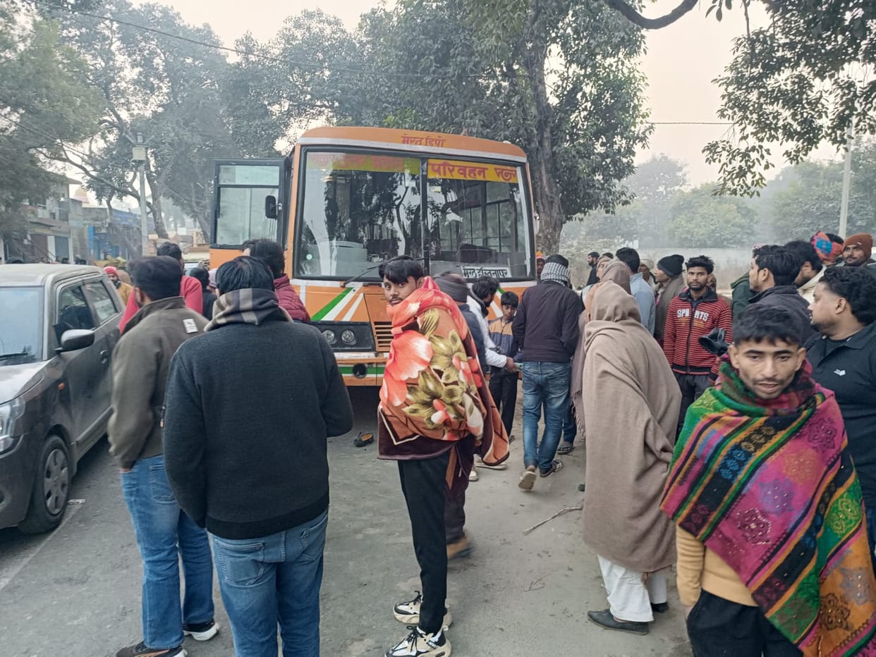 Young man's leg amputated in roadways bus-bike collision
