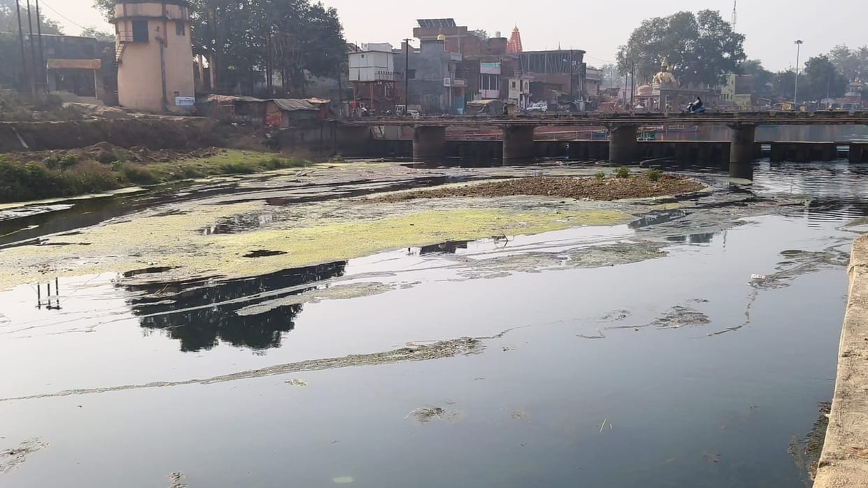 The Mandakini is dirty, the ghats are dirty, the water is not even fit for drinking.
