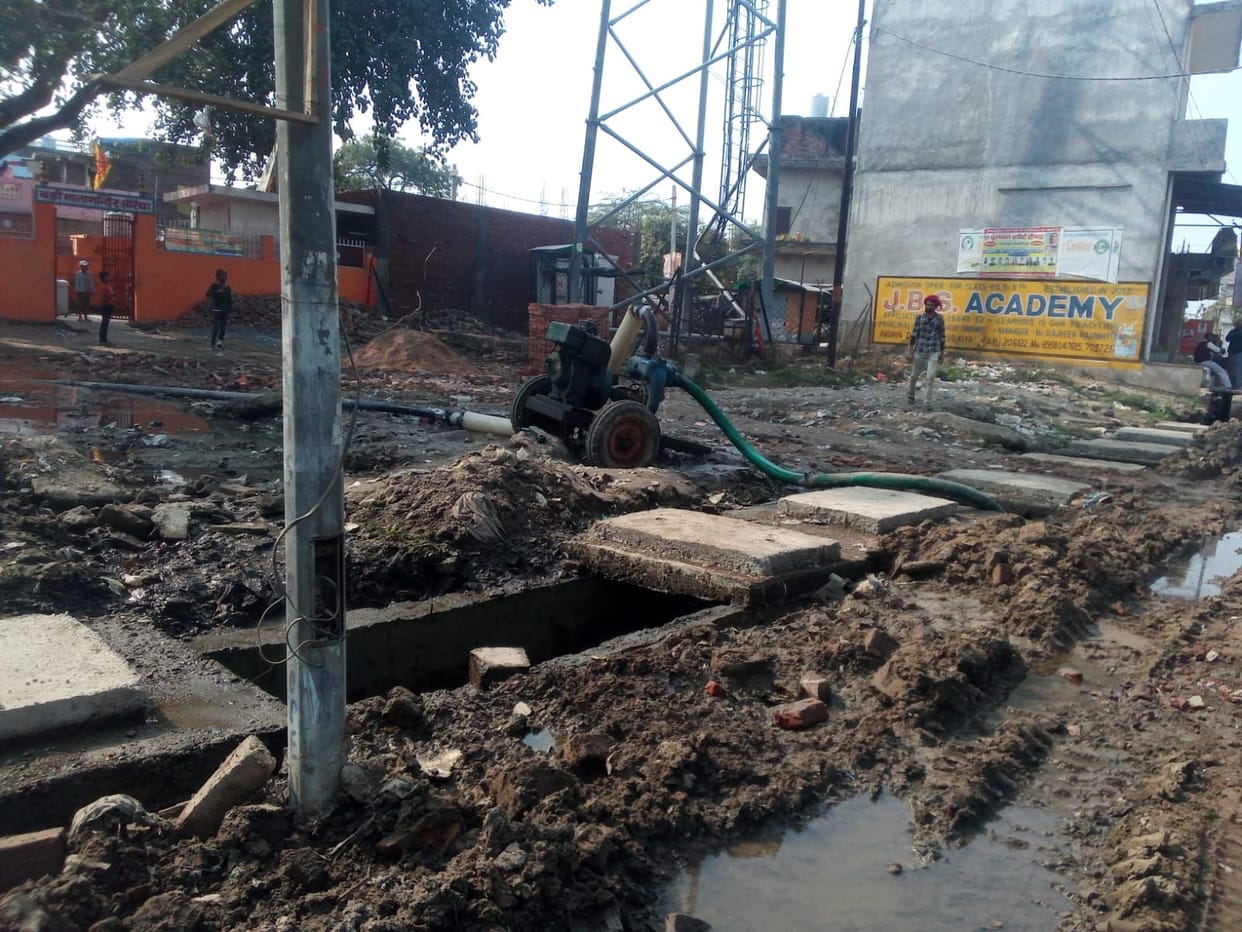 To get rid of waterlogging, drains are being constructed at a cost of Rs 70 lakh.