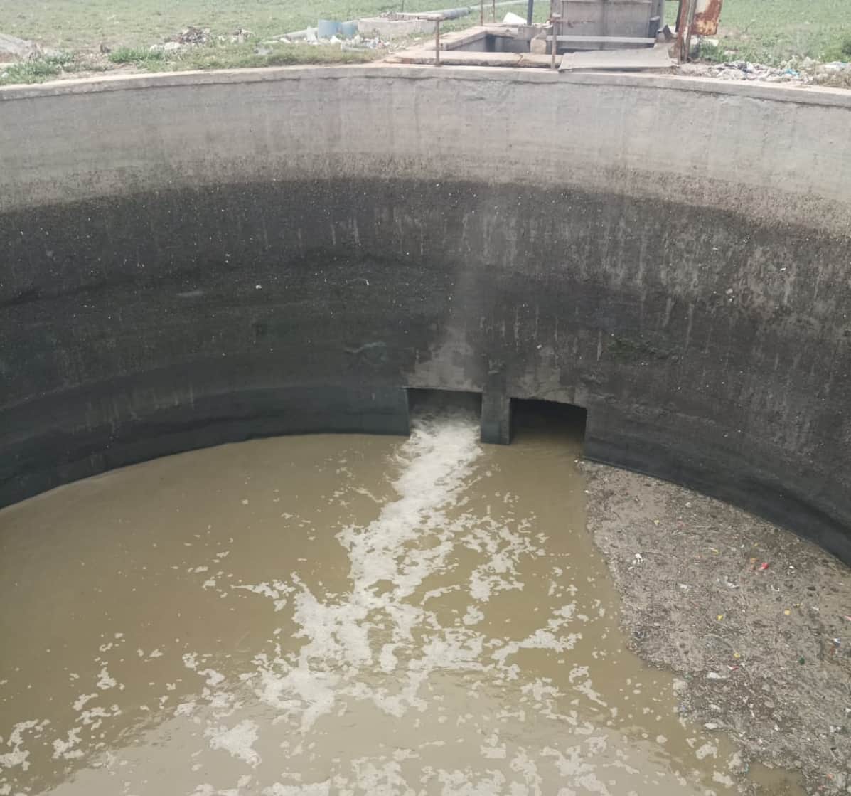 फोटो-55: बहादुरगढ़ के छोटूराम नगर के एसटीपी में बना सीवेज का टैंक। स्त्रोत विभाग