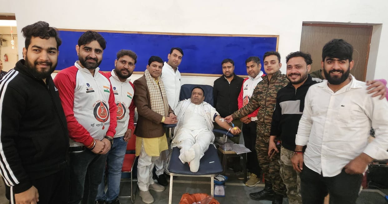 150 people donated blood for the Indian Army.