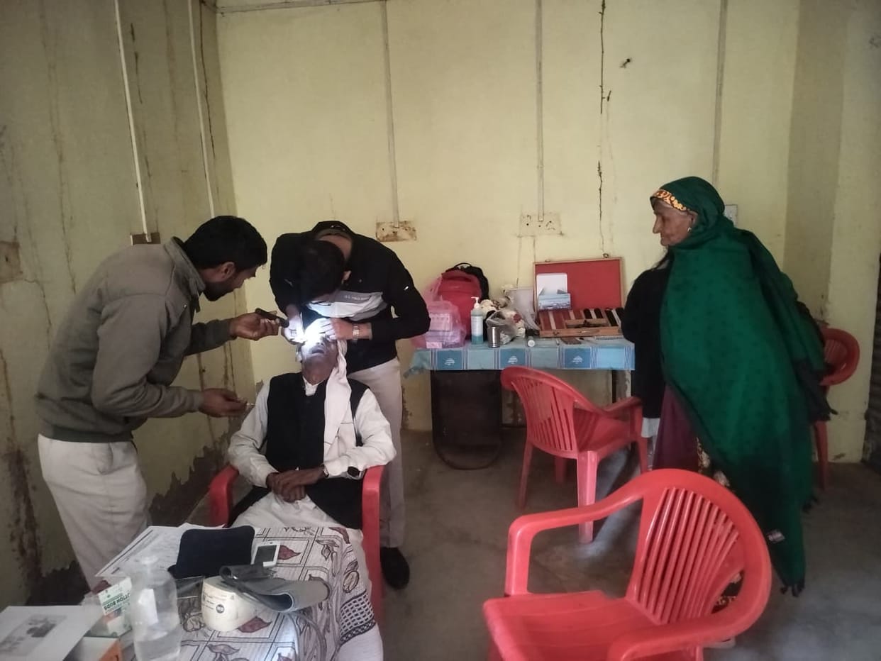 273 people got their eyes examined in the camp.