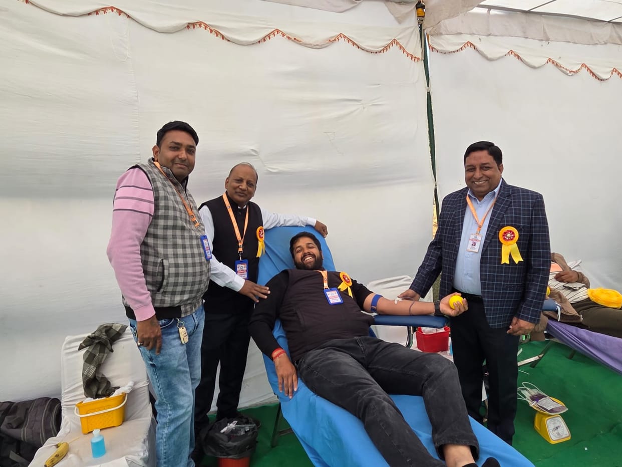 429 people donated blood in camps organized in two cow shelters.