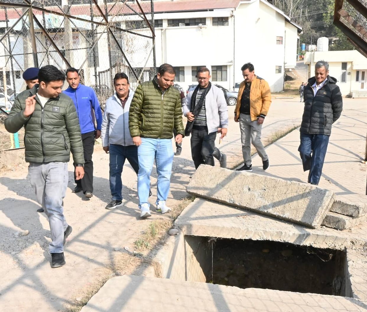 The synthetic track of Luhnu playground collapsed, Deputy Commissioner inspected it.