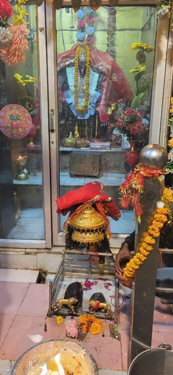 Crowd of devotees gathered at Bhadrakali Siddhpeeth