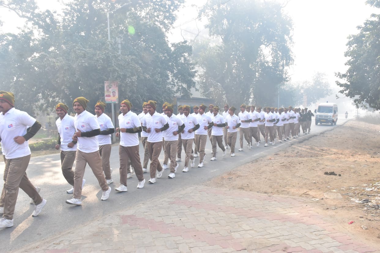 Soldiers and city residents participated in the Run for River marathon.