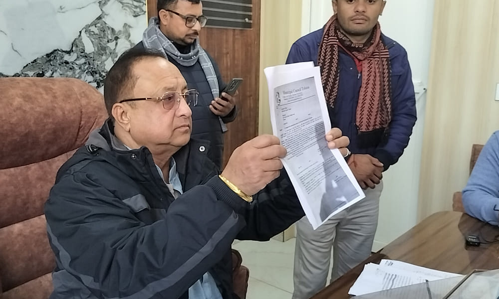 The Municipal Council Chairman accused the Congress MLA and his brother of not depositing Rs 12 crore in development fees