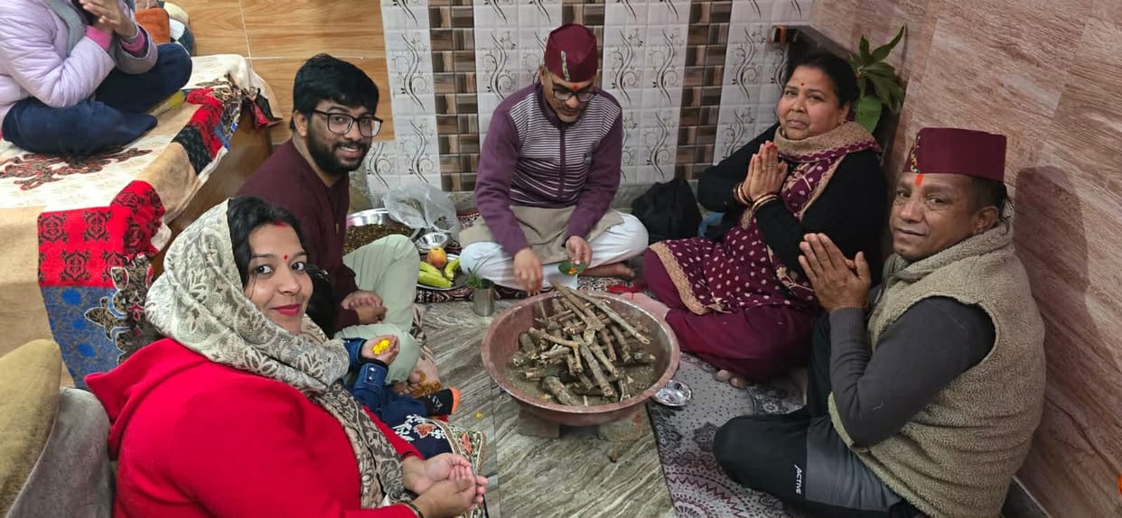 Child born in France, havan performed in Rishikesh