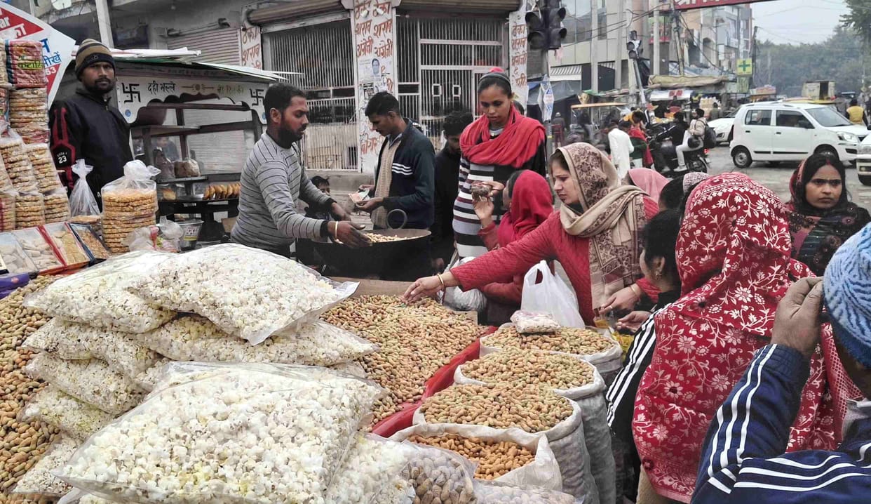 Markets are buzzing with the festive spirit of Lohri and Makar Sankranti, and shopping has increased.