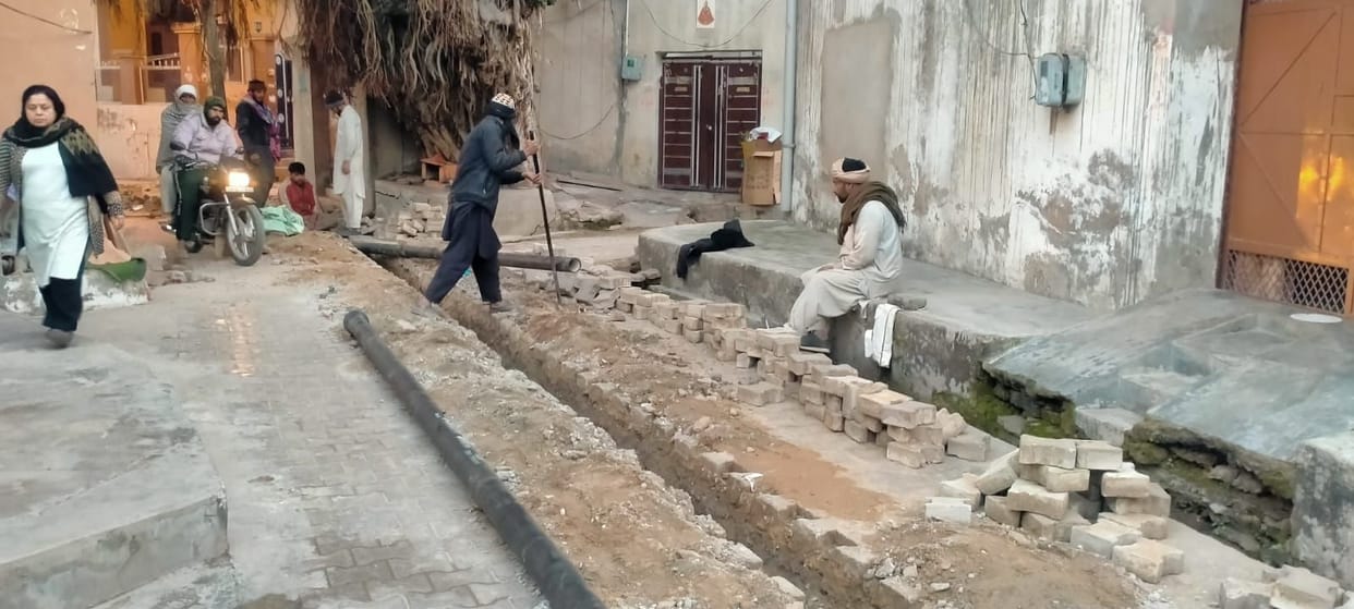 Work has begun on laying new drinking water lines and repairing leaks.
