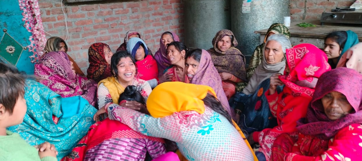 The couple had married a month ago in a temple in Prayagraj.