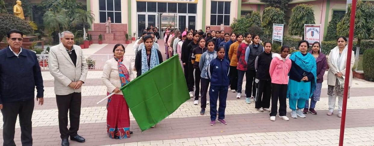 Swadeshi Sankalp Run organised on National Youth Day at Jayaram Girls College
