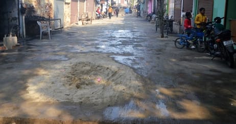Only 35 percent of the corridor has been constructed in four months...encroachments are proving to be an obstacle.