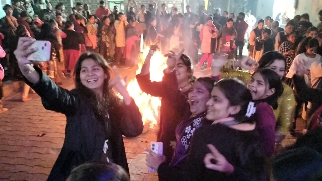 The joy of Lohri...the Sikh and Sindhi communities danced to the beat of drums.