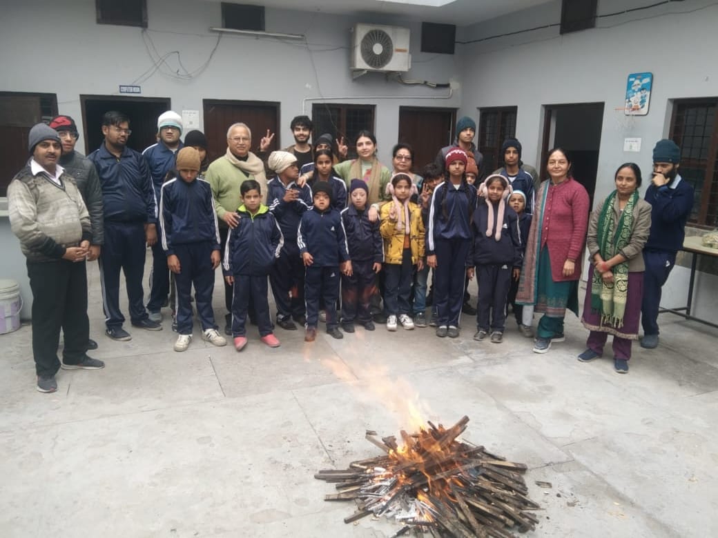 Children with disabilities celebrated the Lohri festival with enthusiasm