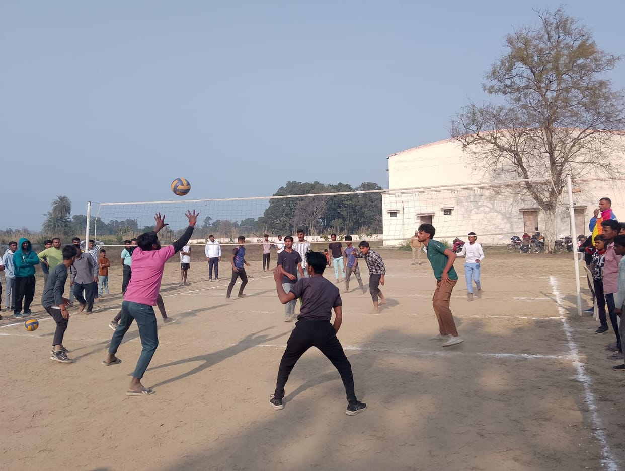 Vikramjot's team emerged victorious in the volleyball competition.