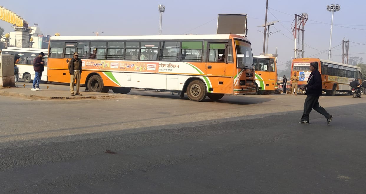 Temporary bus stand started at Balughat