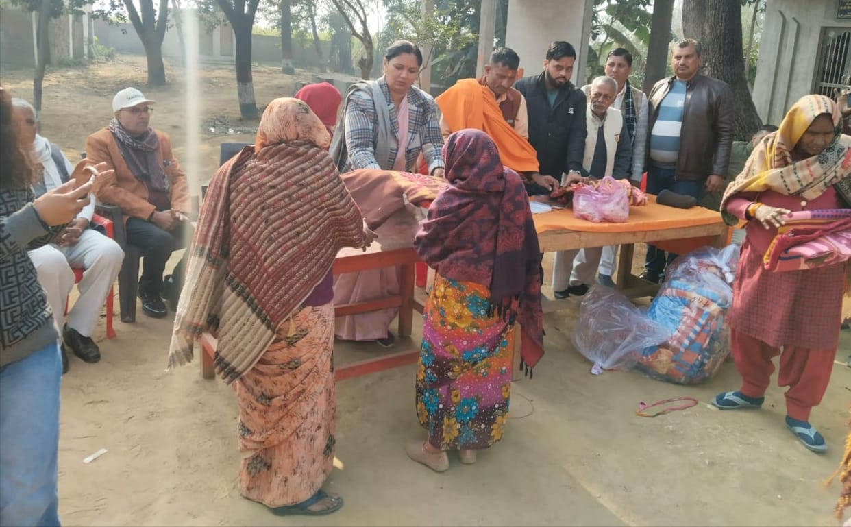 Distribute blankets to saints and the needy