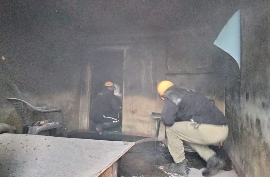 Fire broke out in a house in Dhyura village of Badabe