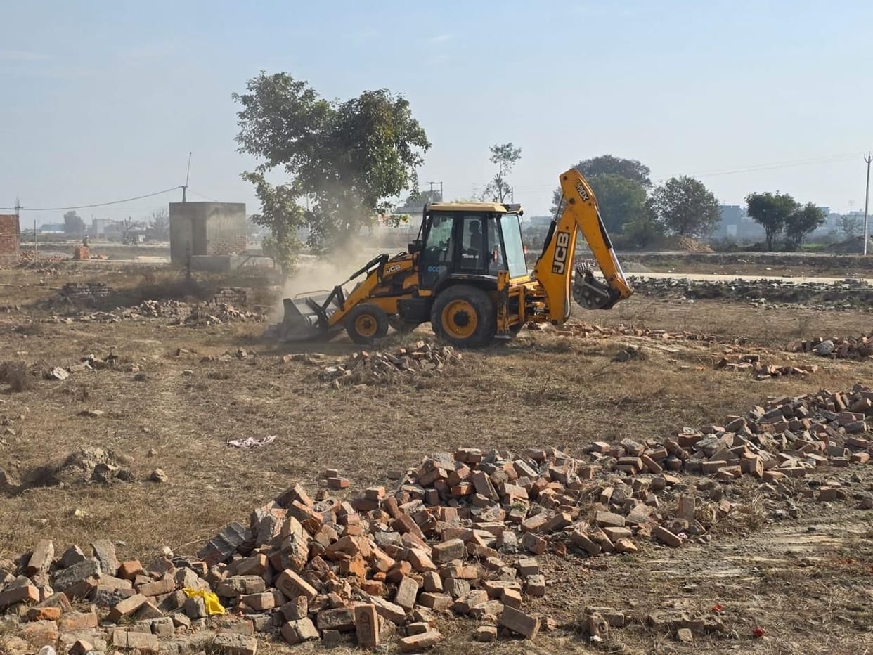 Bulldozers were used to demolish illegal colonies being built in three locations.