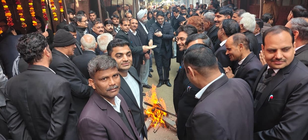 District lawyers celebrated Lohri, distributing peanuts and sesame brittle.