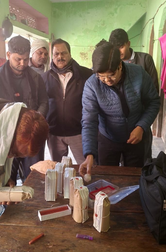 The Food Safety Department team collected samples of milk.