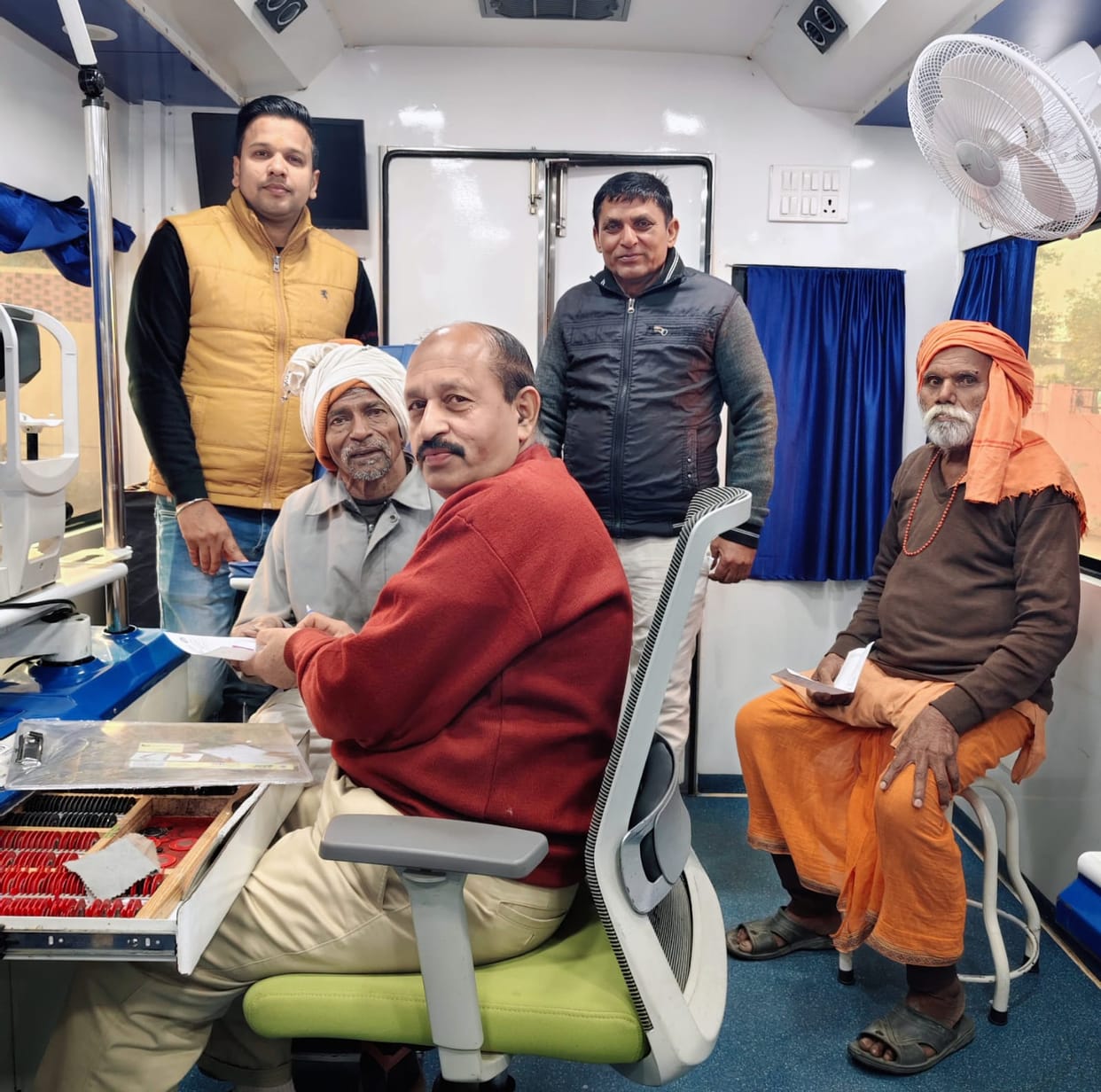 Eye check-up of 170 people was done in the camp.