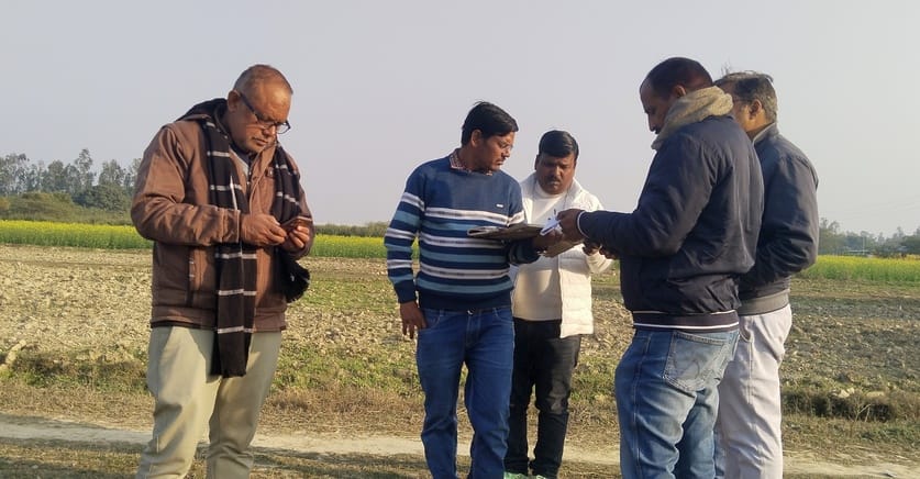 Land marked for construction of helipad at development block level