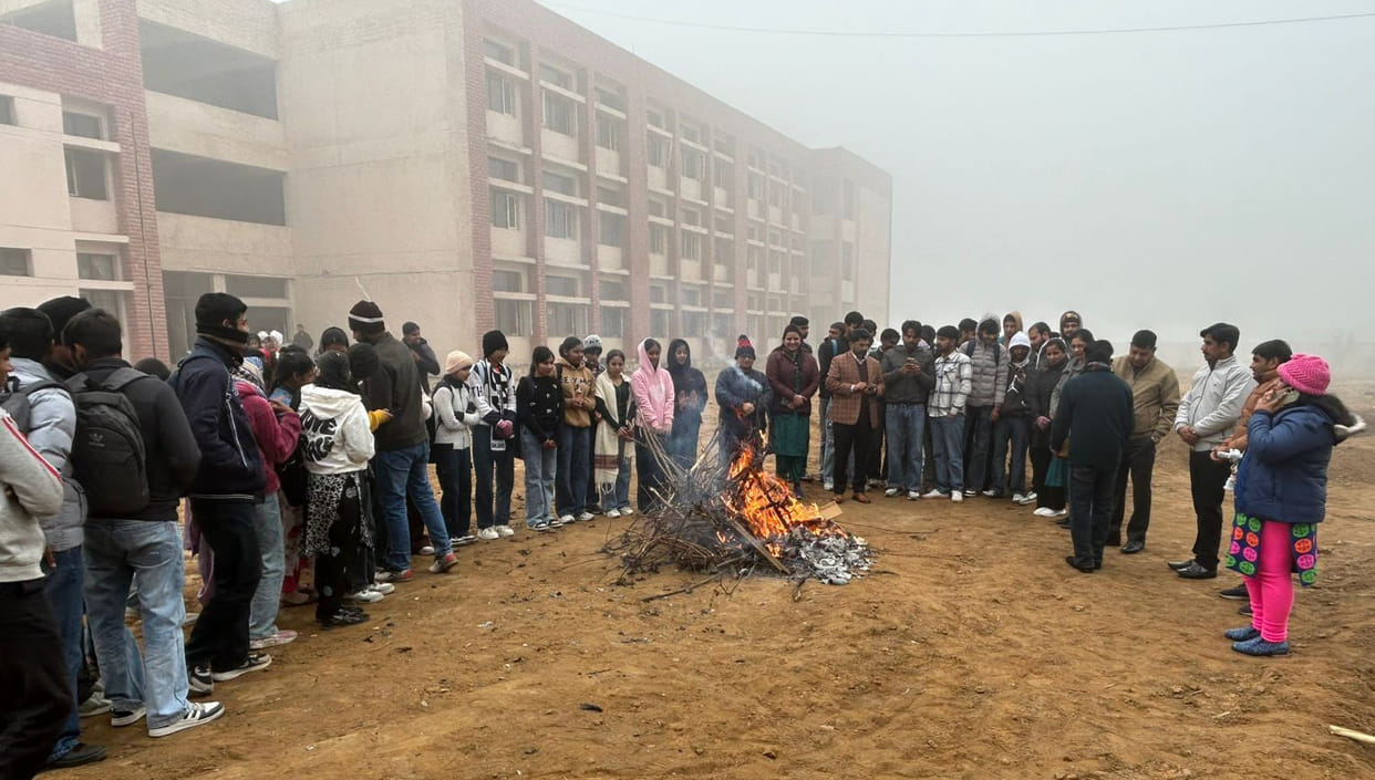 Lohri was celebrated at the government college