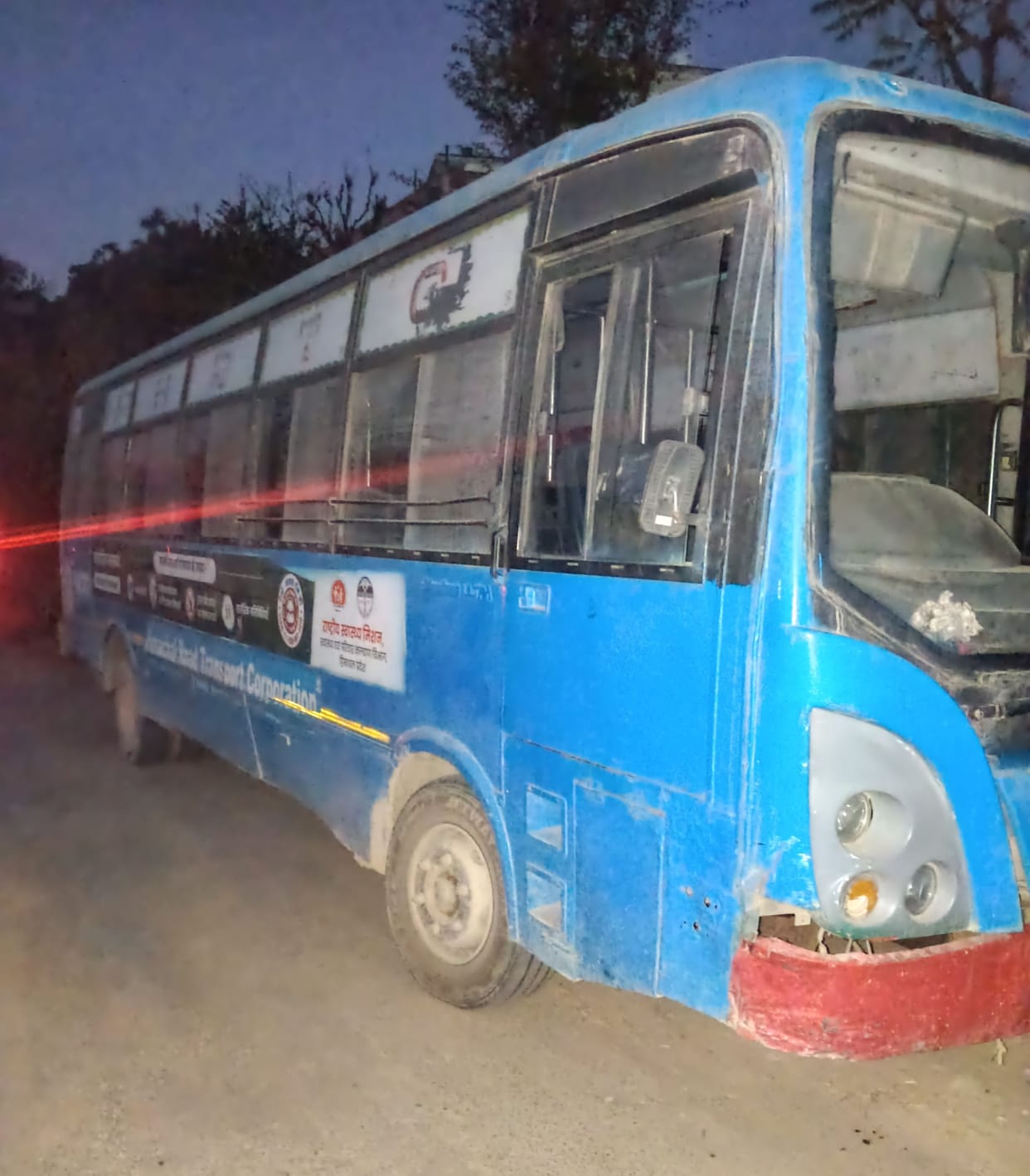 The bus sent on the route after a year broke down midway.