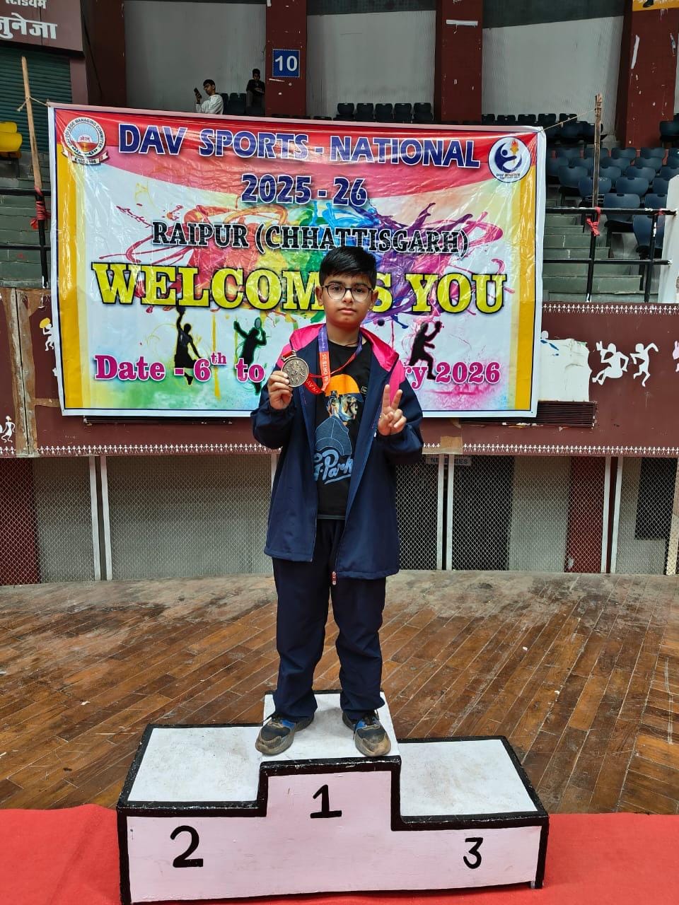 Rupawas resident archer Hardik Poonia won the gold medal