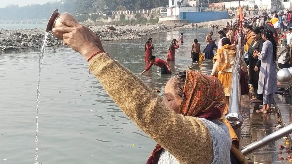 A wave of devotion surged on the banks of the Ganges
