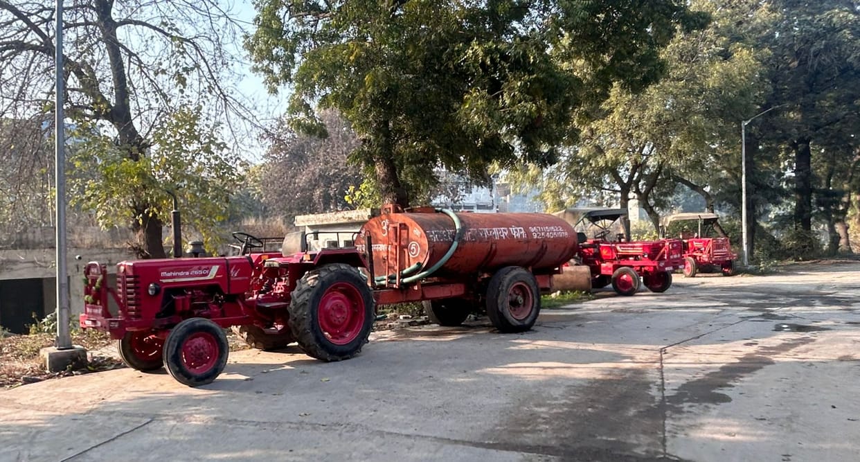 Government tankers are not arriving even after approval, forcing people to order private ones.
