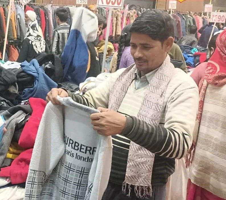 The demand for jackets has increased in the market due to the wedding season.