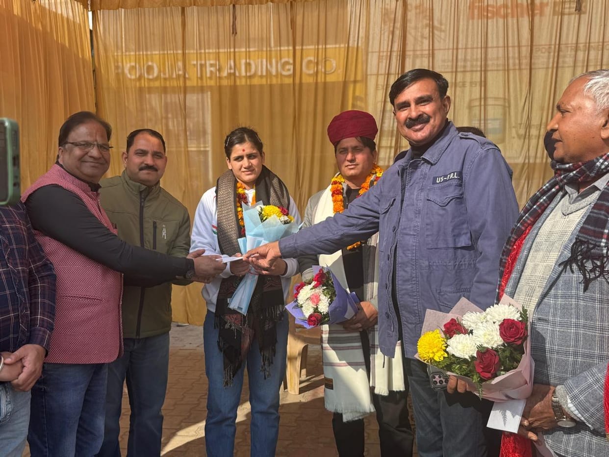 World Cup winning Kabaddi player Sakshi Sharma received a rousing welcome in Baddi